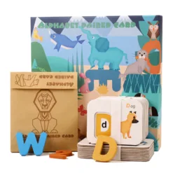 Animal name alphabet board in English D201