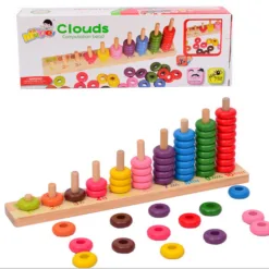 Wooden counting toy set with blocks from 1-5 D120